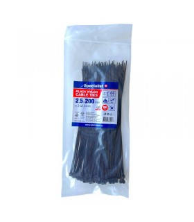 #31714 [81-3-2202J] SPECIALIST+ nylon cable ties, black, 2.5x200 mm, 100 pcs
