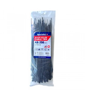 #31706 [81-3-4250J] SPECIALIST+ nylon cable ties, black, 4.6x250 mm, 100 pcs